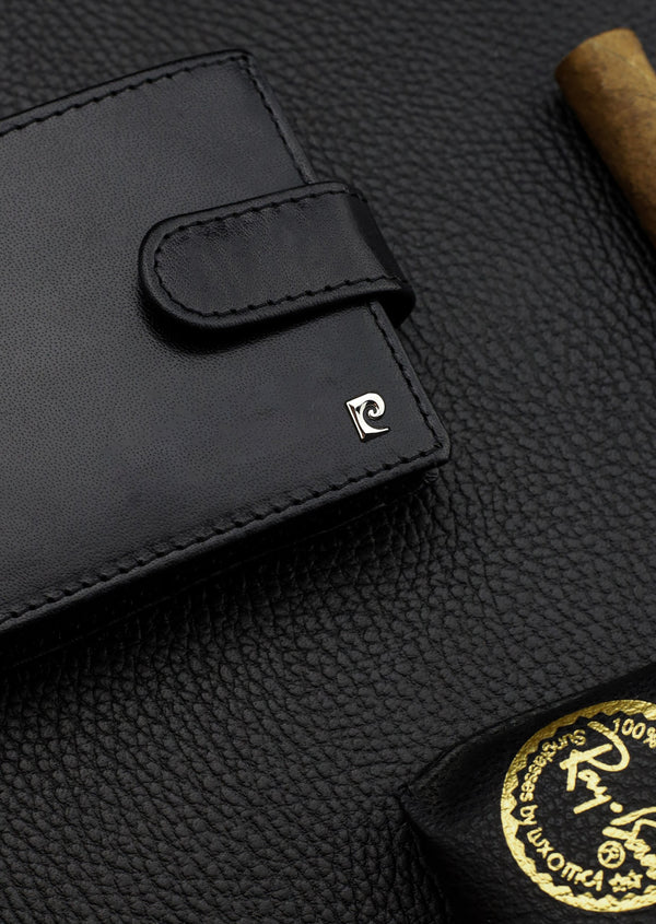 Vīriešu maks Pierre Cardin, ar RFID aizsardzību, melns A323306 