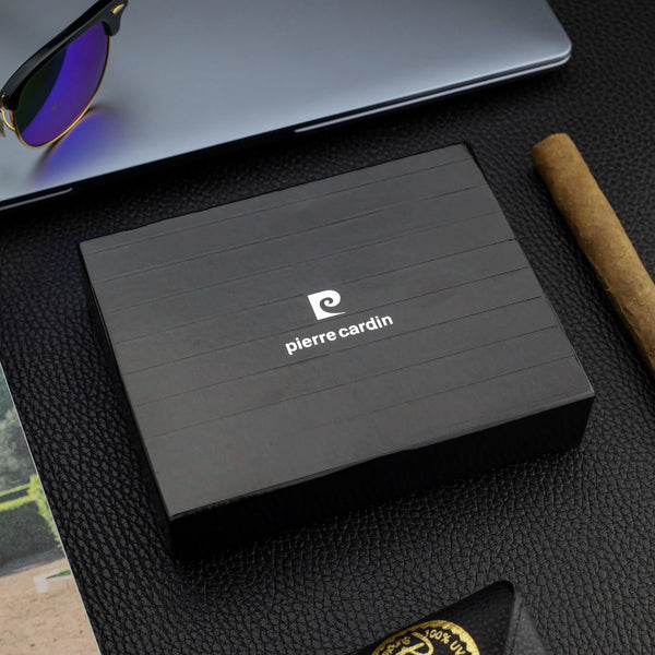 Vīriešu maks Pierre Cardin, ar RFID aizsardzību, melns A323306 