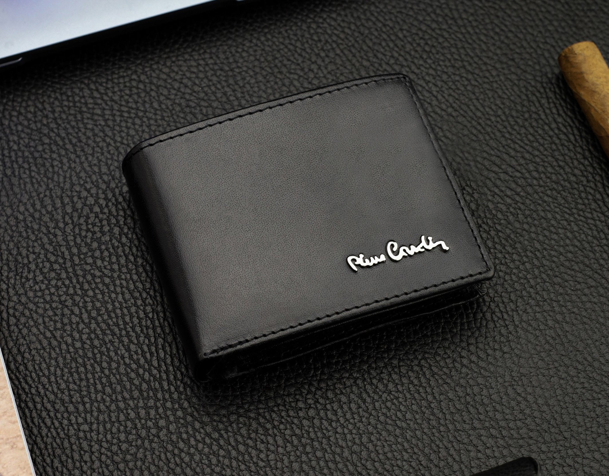 Vīriešu maks Pierre Cardin, melns, ar RFID aizsardzību 6088206 