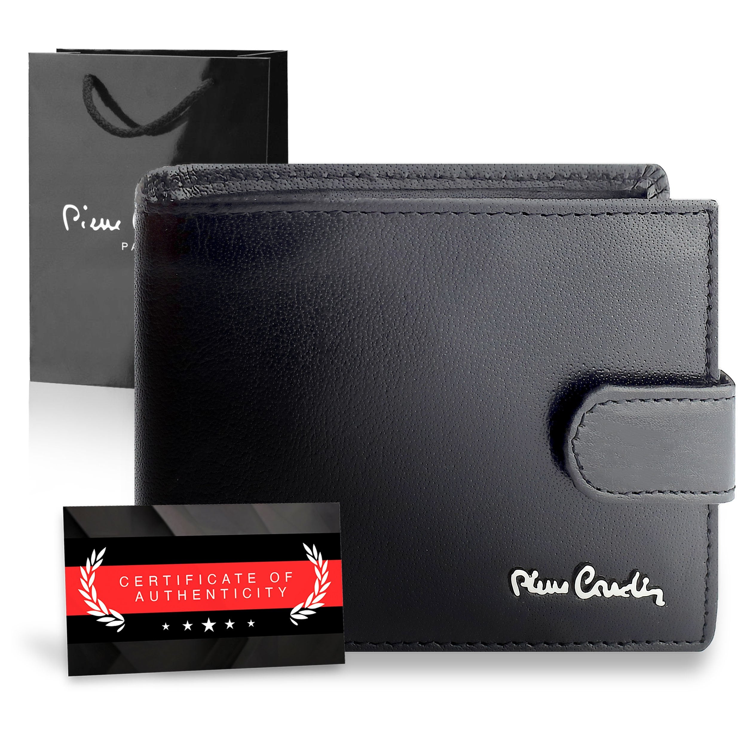 Vīriešu maks Pierre Cardin, melns, ar RFID aizsardzību A6088206 