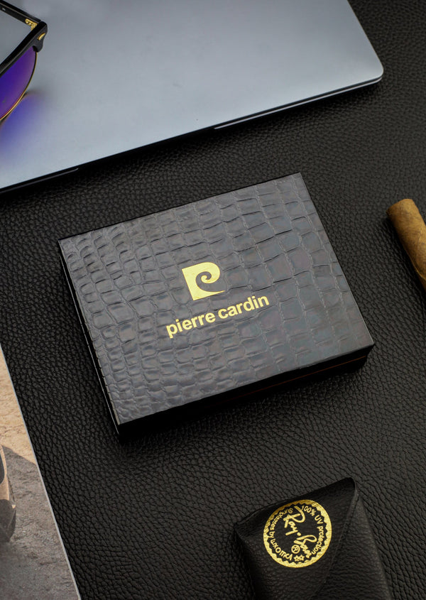 Vīriešu maks Pierre Cardin, melns, ar RFID aizsardzību 6088306 