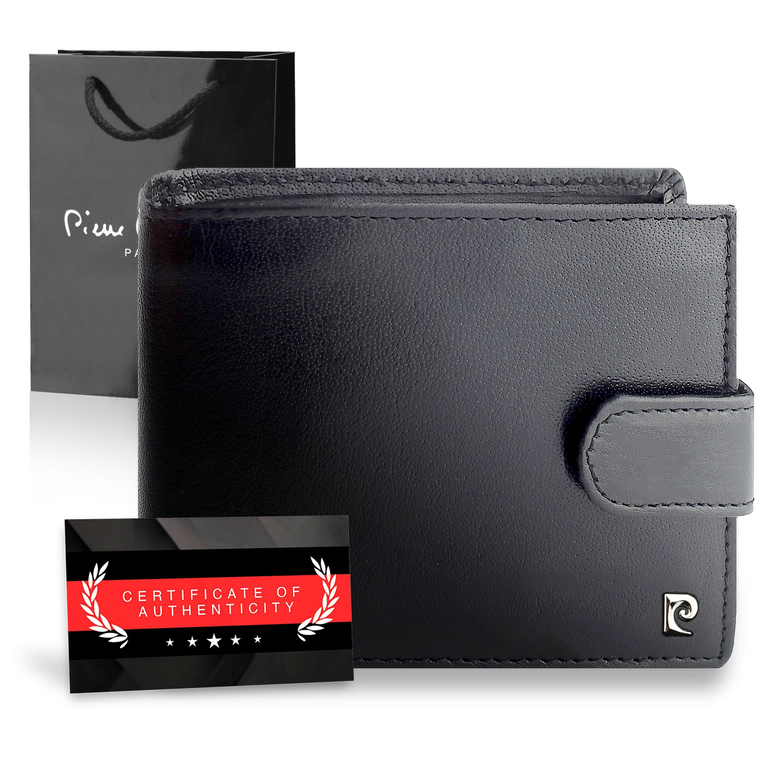 Vīriešu maks Pierre Cardin, melns, ar RFID aizsardzību A6088306 