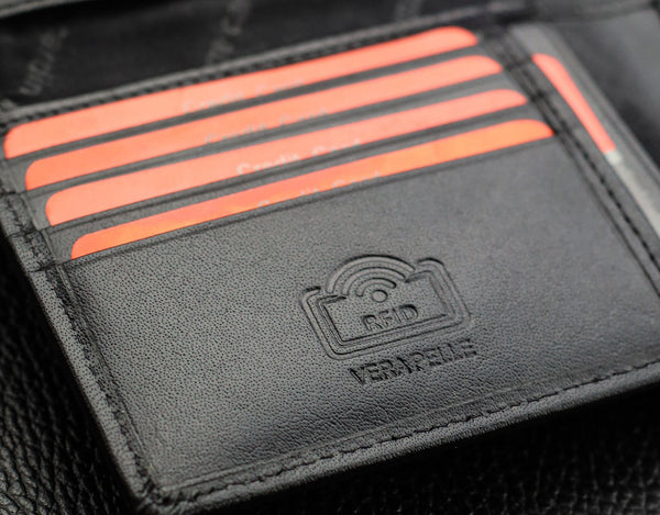 Vīriešu ādas maks Pierre Cardin, melns, RFID aizsardzība 6088706 