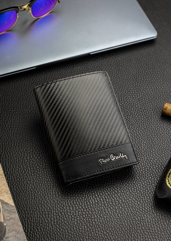 Vīriešu ādas maks Pierre Cardin, melns 623706 