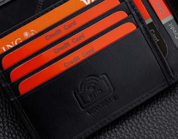 Vīriešu ādas maks Pierre Cardin, melns, RFID aizsardzība A5288706 