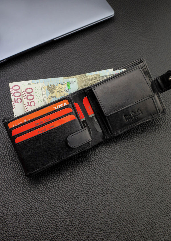 Vīriešu ādas maks Pierre Cardin, ar RFID aizsardzību A323506 