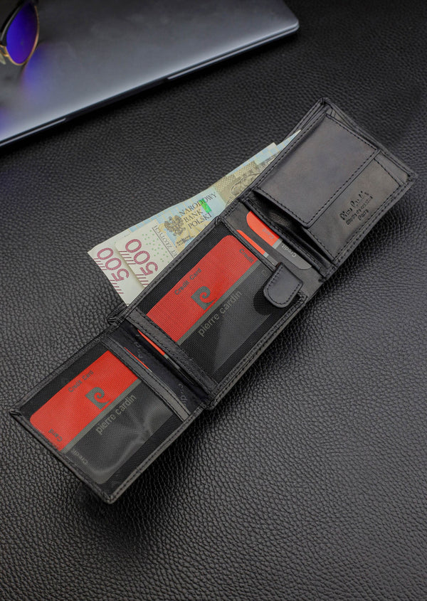 Vīriešu ādas maks Pierre Cardin ar RFID aizsardzību 323506 