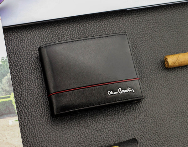 Vīriešu ādas maks Pierre Cardin ar RFID aizsardzību 323506 