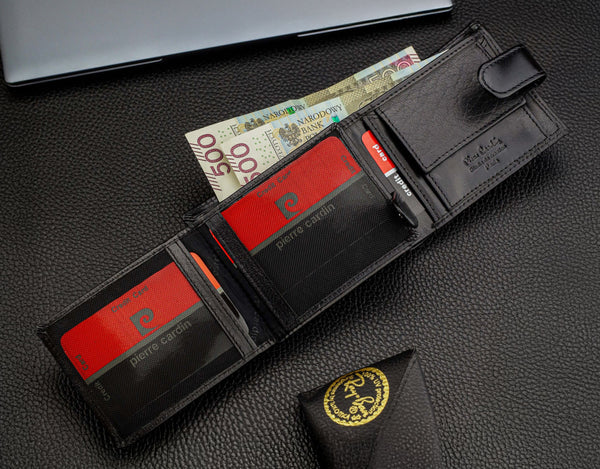 Vīriešu ādas maks Pierre Cardin ar RFID aizsardzību A323606