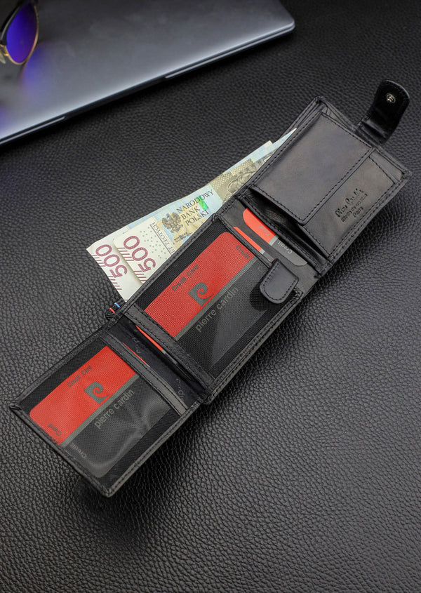 Vīriešu ādas maks Pierre Cardin ar RFID aizsardzību A323606