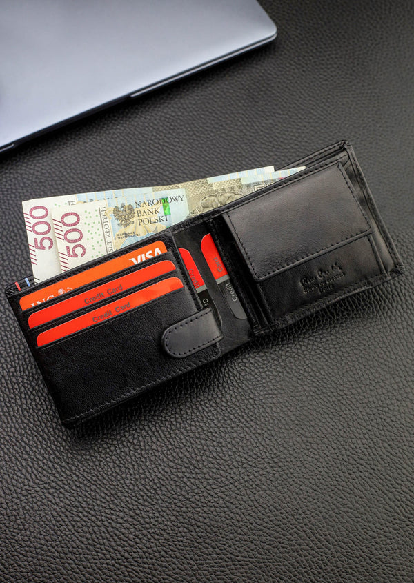 Vīriešu ādas maks Pierre Cardin ar RFID aizsardzību 323606 