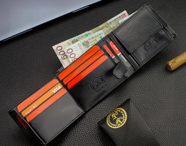 Vīriešu ādas maks Pierre Cardin ar RFID aizsardzību 323206 