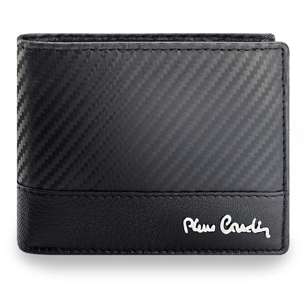 Vīriešu ādas maks Pierre Cardin, melns, RFID aizsardzība 6088706 