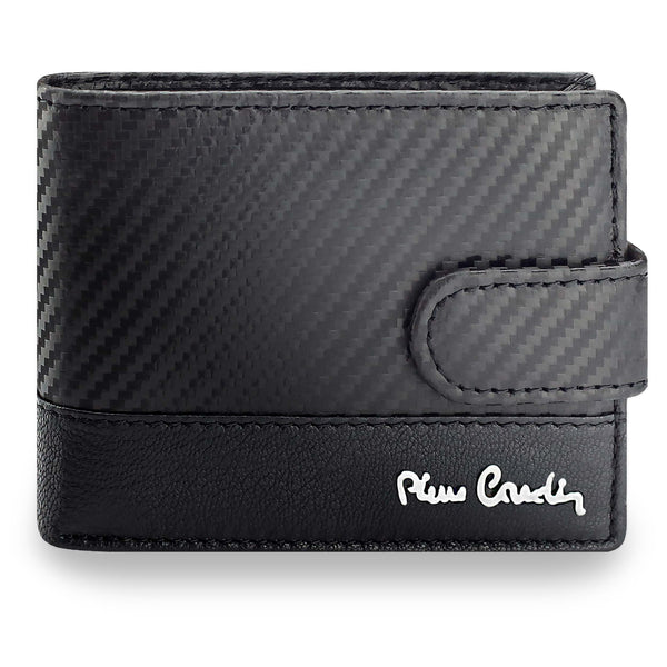 Vīriešu ādas maks Pierre Cardin, melns, RFID aizsardzība A6088706 