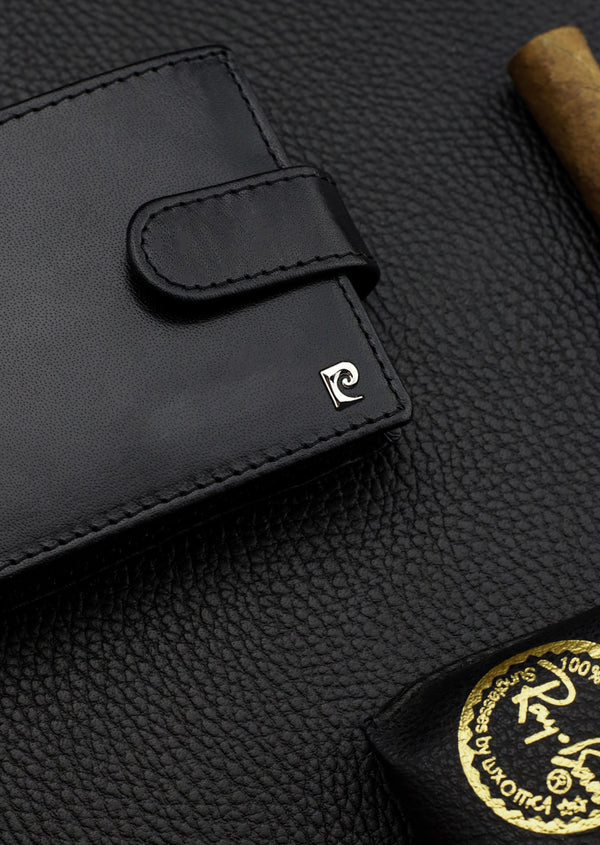 Vīriešu maks Pierre Cardin, ar RFID aizsardzību, melns A5288306 