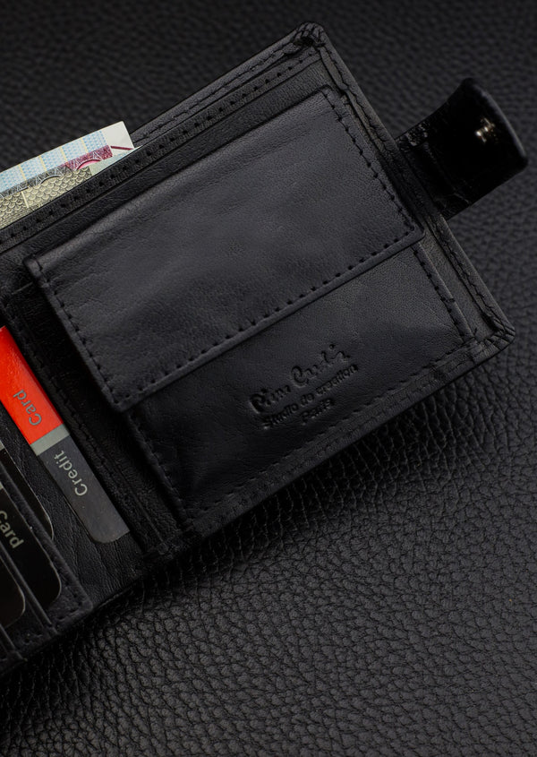 Vīriešu maks Pierre Cardin, ar RFID aizsardzību, melns A5288306 