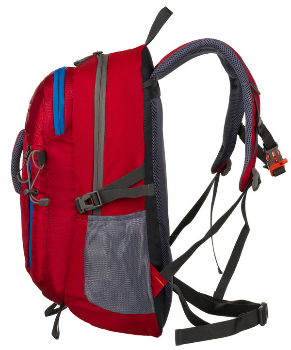 Ietilpīga poliestera tūrisma mugursoma „Peterson Outdoors“ ar ventilācijas sistēmu, sarkana K12