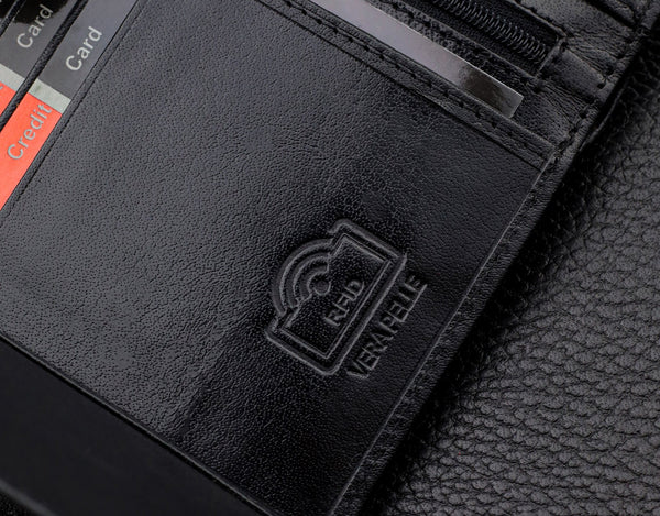 Vīriešu ādas maks Pierre Cardin, melns 623506 