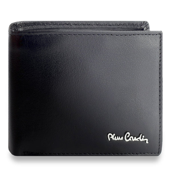 Dāvanu komplekts vīriešiem: Pierre Cardin RFID ādas maks un Stevens josta 6088206 N525 