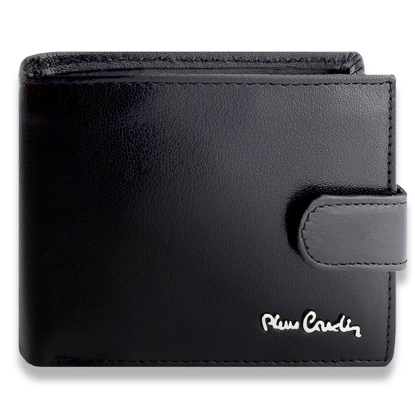 Dāvanu komplekts vīriešiem: Pierre Cardin RFID ādas maks un Stevens josta A6088206 