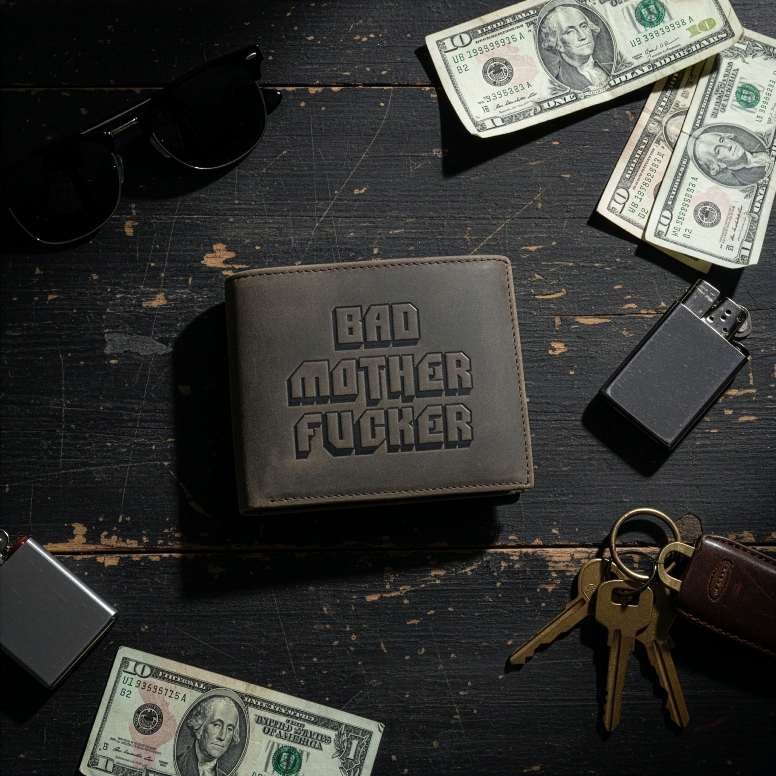 Vīriešu ādas maks Stevens, melns CB-8888-R