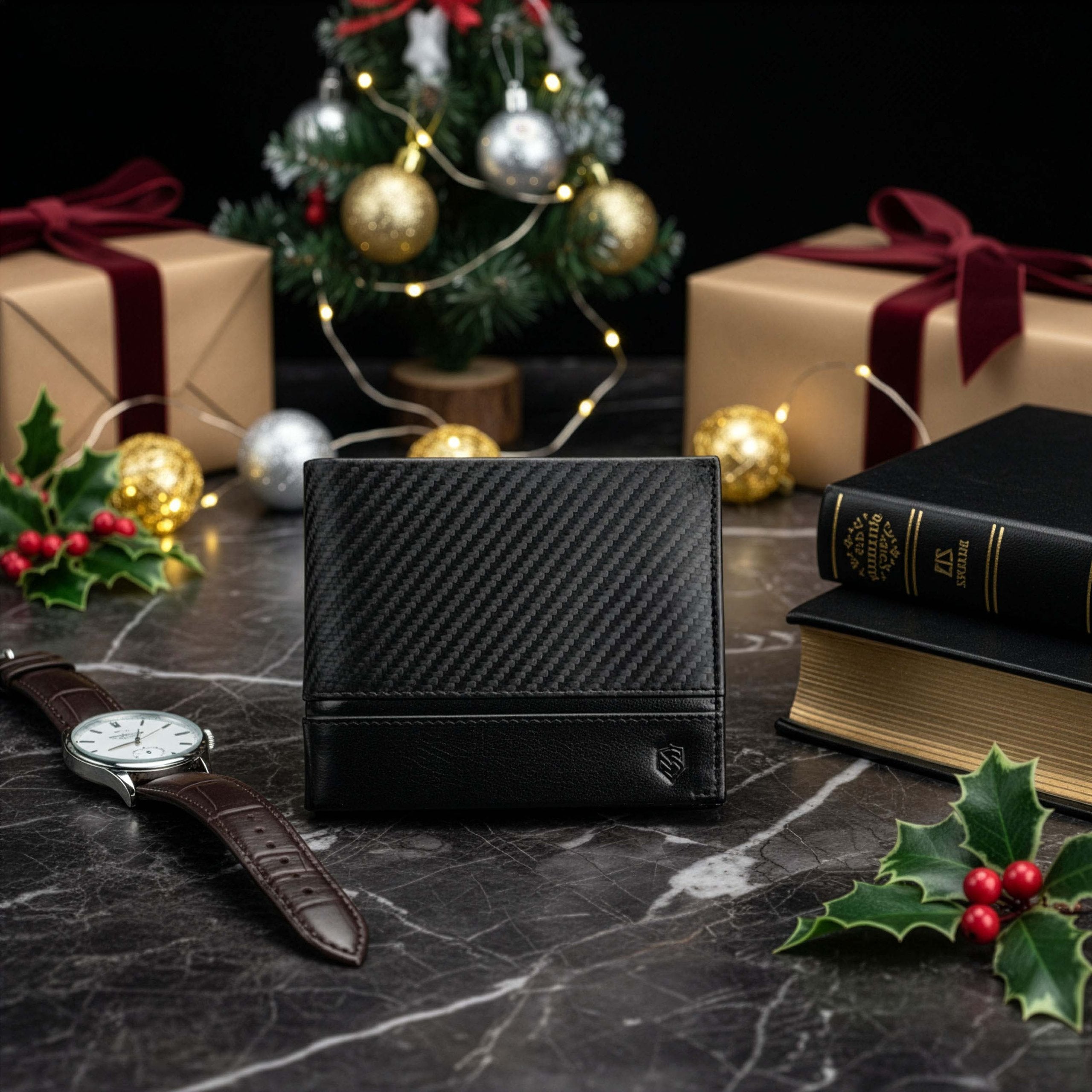 Vīriešu ādas maks Stevens PREMIUM, melns, ar RFID aizsardzību 02-8888-R