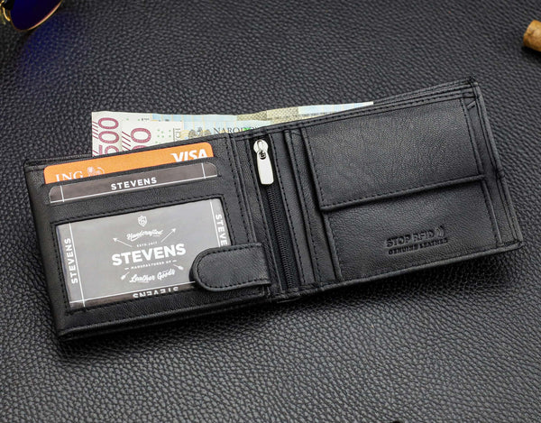 Dāvanu komplekts vīriešiem, maks ar apgriežamu jostu Stevens D150