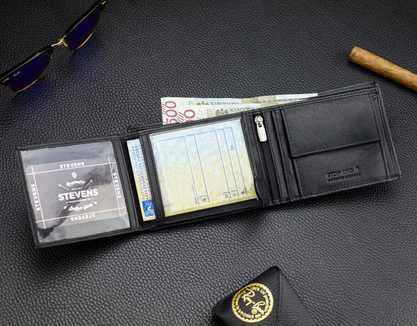 Dāvanu komplekts vīriešiem, maks ar apgriežamu jostu Stevens D150