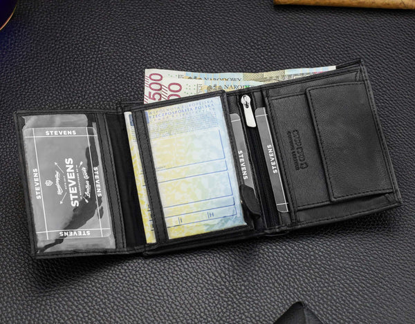 Vīriešu jostas un ādas maka komplekts STEVENS D6