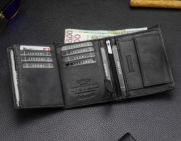 Vīriešu jostas un ādas maka komplekts STEVENS D6