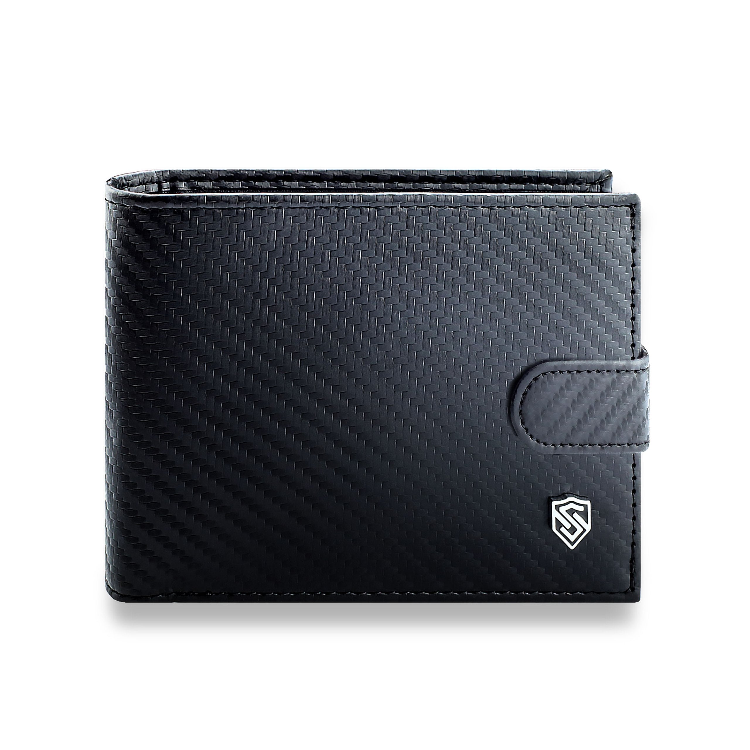 Vīriešu ādas maks Stevens, plāns, melns, ar RFID aizsardzību 8824A-R