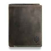 Vīriešu ādas maks STEVENS ar RFID aizsardzību, brūnā krāsā S194 