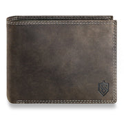 Vīriešu ādas maks STEVENS ar RFID aizsardzību, brūnā krāsā S195 