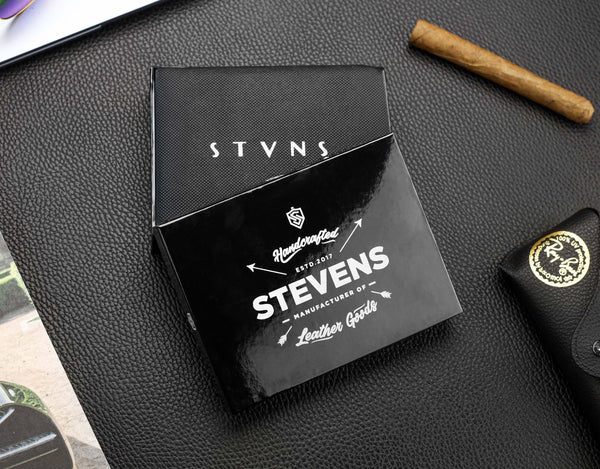 Vīriešu ādas maks STEVENS ar RFID aizsardzību, brūnā krāsā S195 