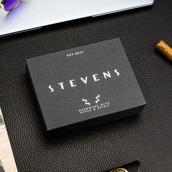 Vīriešu ādas maks Stevens Carbon, melns, ar RFID aizsardzību 02-326A-R