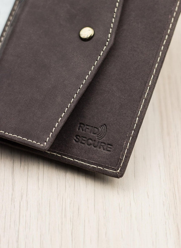 Vīriešu ādas maks STEVENS RFID ar aizsardzību Slim SLIM S199