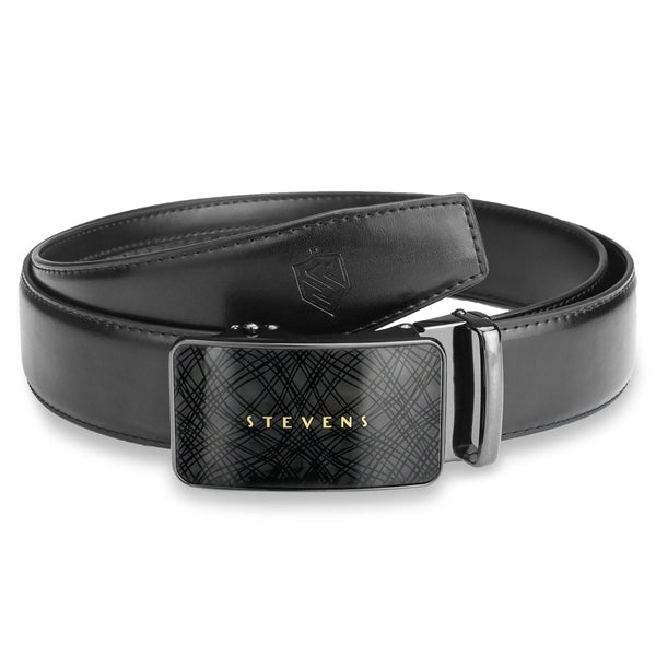 Dāvanu komplekts vīriešiem - maks un josta "Stevens 2506", melns PREMIUM 