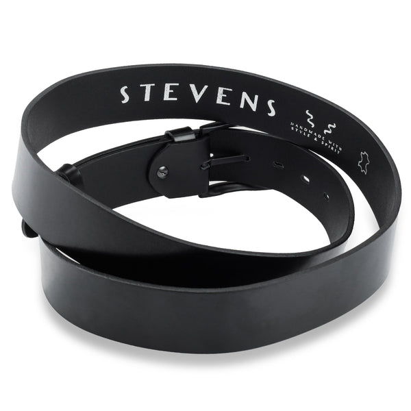 Dāvanu komplekts vīriešiem - maks un josta "Stevens 325A", melns PREMIUM 