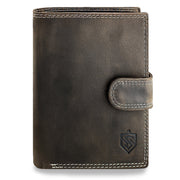 Vīriešu ādas maks STEVENS ar RFID aizsardzību, brūnā krāsā S193 