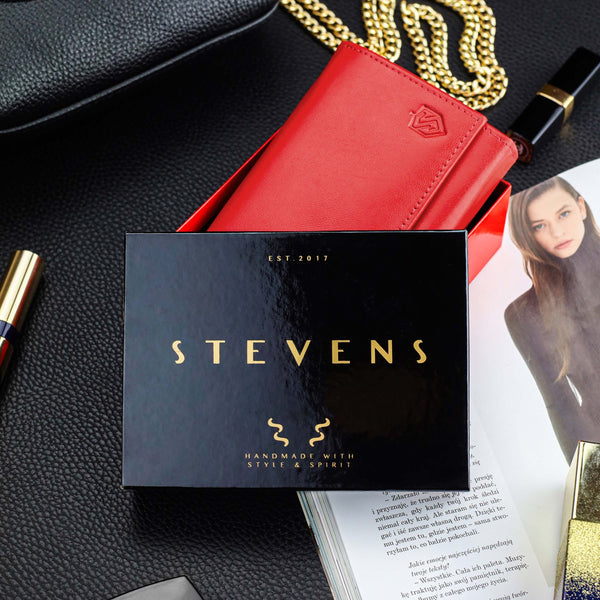 Sieviešu ādas maks Stevens P40, sarkans D1866