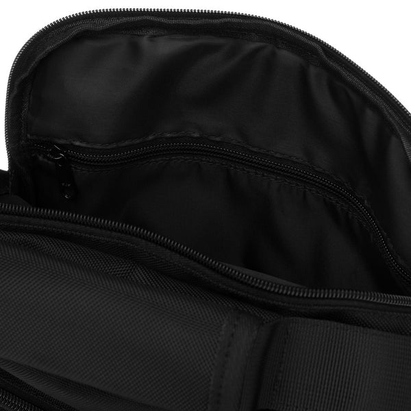 Peterson vīriešu divu nodalījumu melna "Cordura" plecu soma ar rāvējslēdzēju RP18
