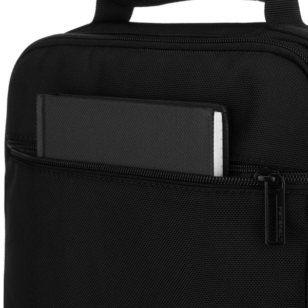 Peterson vīriešu divu nodalījumu melna "Cordura" plecu soma ar rāvējslēdzēju RP18