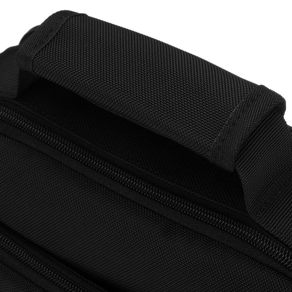 Peterson vīriešu divu nodalījumu melna "Cordura" plecu soma ar rāvējslēdzēju RP18