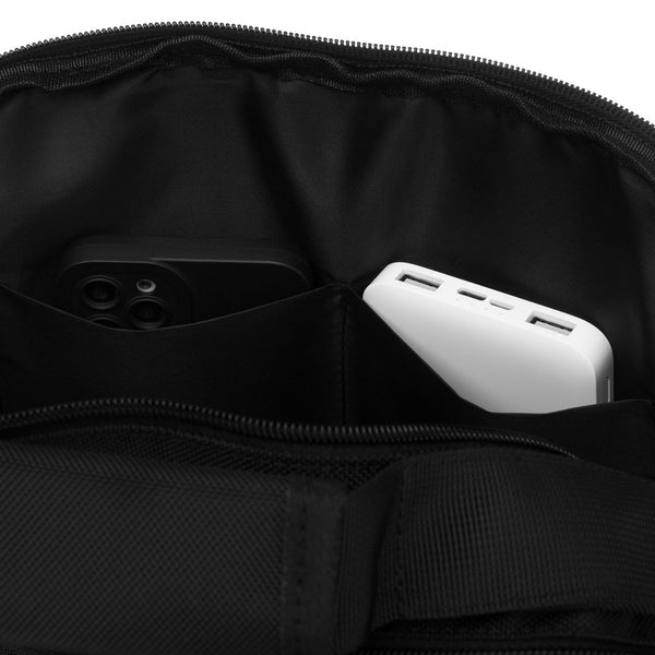 Peterson vīriešu divu nodalījumu melna "Cordura" plecu soma ar rāvējslēdzēju RP18