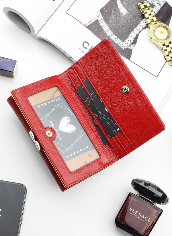 Sieviešu ādas maks STEVENS ar RFID aizsardzību D1875