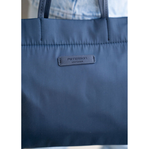 Sieviešu Peterson iepirkumu soma ar magnētisko aizdari, tumši zila, mākslīgā āda P23