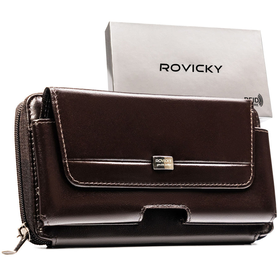 Vīriešu īstas ādas maks Rovicky, brūns 043-NBAR