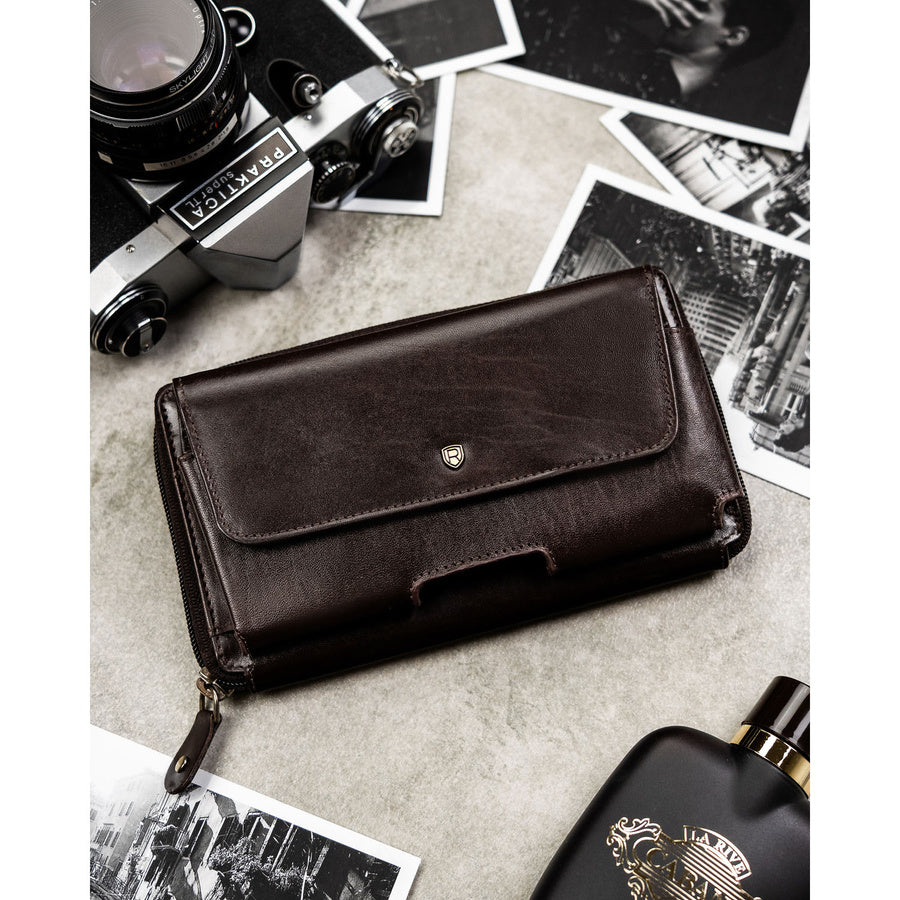 Īstas ādas vīriešu maks Rovicky, brūns