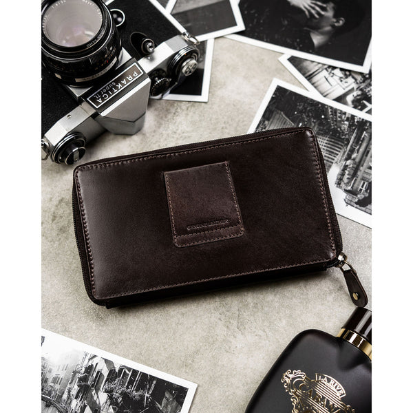 Īstas ādas vīriešu maks Rovicky, brūns