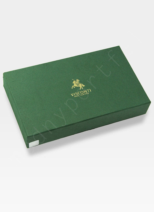 Visconti maka-karšu turētājs no īstas ādas ar RFID aizsardzību, tumši brūns 